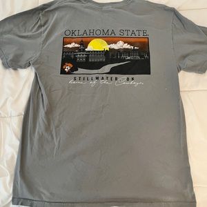 Mens Oklahoma State Shirt OSU tee Comfort Colors Large L Gray college t-shirt